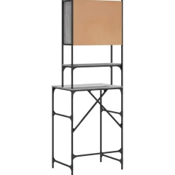 vidaXL Wasmachinekast 68x48,5x194 cm grijs sonoma eikenkleurig
