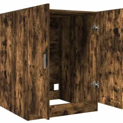 vidaXL Wasmachinekast 71x71,5x91,5 cm gerookt eikenkleurig
