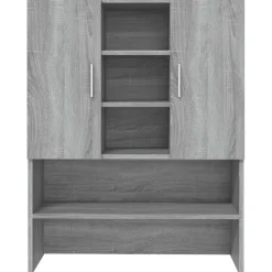 vidaXL Wasmachinekast 70,5x25,5x90 cm grijs sonoma eikenkleurig