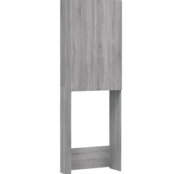 vidaXL Wasmachinekast 64x25,5x190 cm grijs sonoma eikenkleurig