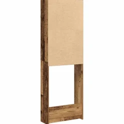 vidaXL Wasmachinekast 64x24x190 cm oud houtkleurig