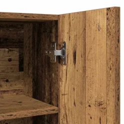 vidaXL Wasmachinekast 70,5x25,5x90 cm oud houtkleurig