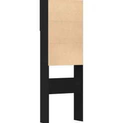 vidaXL Wasmachinekast 64x24x190 cm spaanplaat zwart eikenkleurig