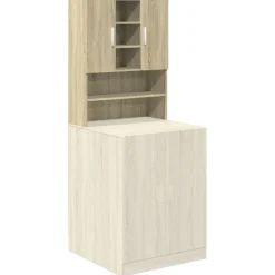 vidaXL Wasmachinekast 70,5x24x90 cm sonoma eikenkleurig