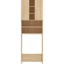 vidaXL Wasmachinekast 64x25,5x190 cm sonoma eikenkleurig