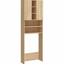 vidaXL Wasmachinekast 64x25,5x190 cm sonoma eikenkleurig