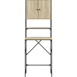 vidaXL Wasmachinekast 68x48,5x194 cm sonoma eikenkleurig