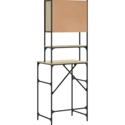 vidaXL Wasmachinekast 68x48,5x194 cm sonoma eikenkleurig