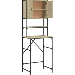vidaXL Wasmachinekast 68x48,5x194 cm sonoma eikenkleurig