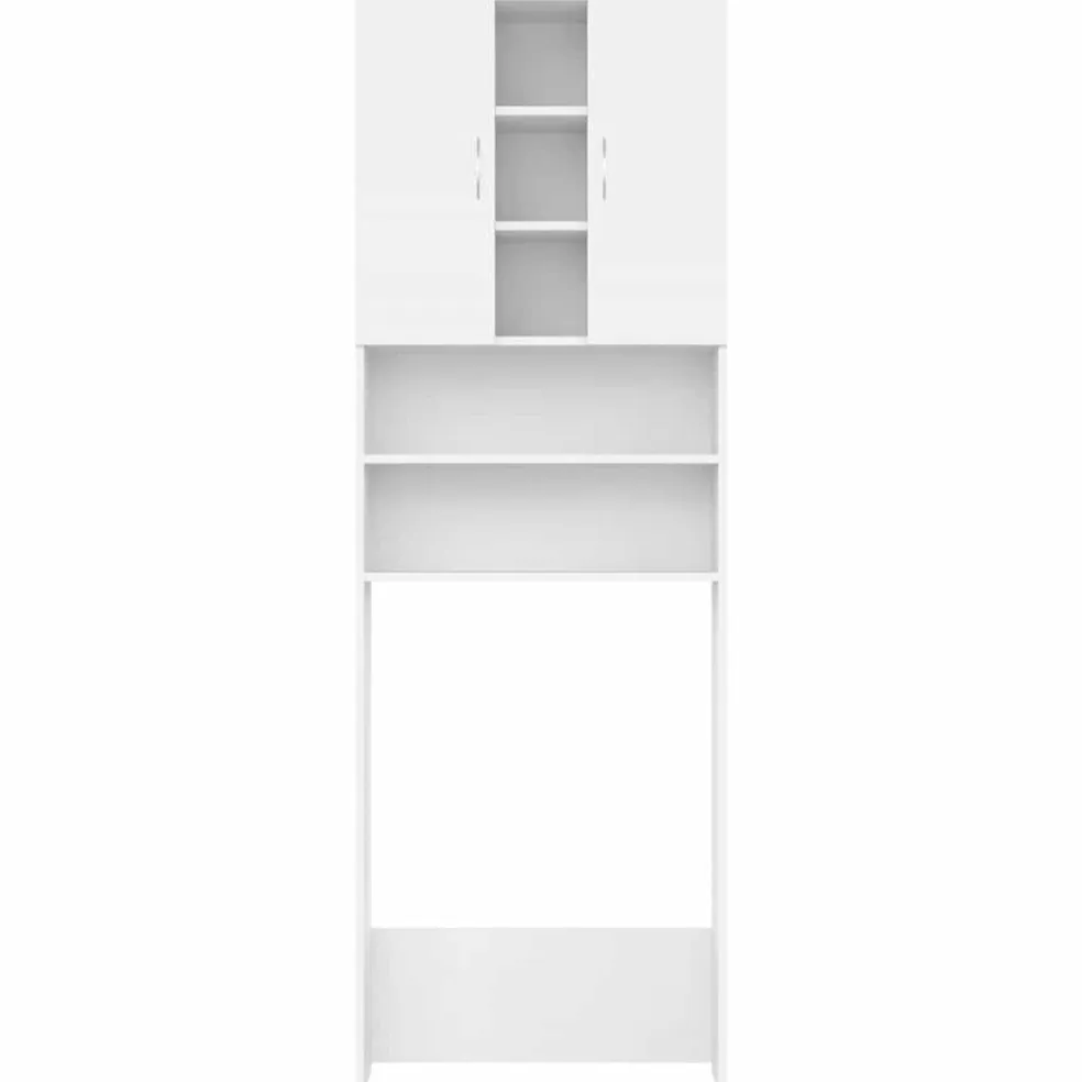 vidaXL Wasmachinekast 64x25,5x190 cm wit