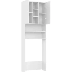 vidaXL Wasmachinekast 64x25,5x190 cm wit