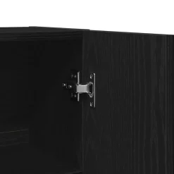 vidaXL Wasmachinekast 70,5x25,5x90 cm zwart eikenkleurig
