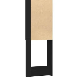 vidaXL Wasmachinekast 64x25,5x190 cm zwart eikenkleur