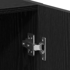 vidaXL Wasmachinekast 64x25,5x190 cm zwart eikenkleur