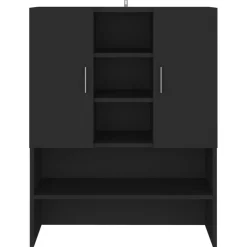 vidaXL Wasmachinekast 70,5x25,5x90 cm zwart