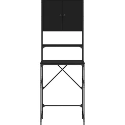 vidaXL Wasmachinekast 68x48,5x194 cm zwart