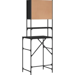 vidaXL Wasmachinekast 68x48,5x194 cm zwart