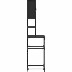 vidaXL Wasmachinekast 68x48,5x194 cm zwart