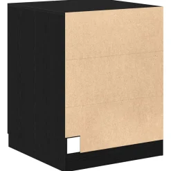 vidaXL Wasmachinekast Zwart Eiken 70,5 x 71,5 x 91,5 cm Bewerkt hout