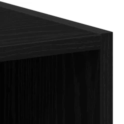 vidaXL Wasmachinekast Zwart Eiken 64 x 24 x 190 cm Bewerkt hout