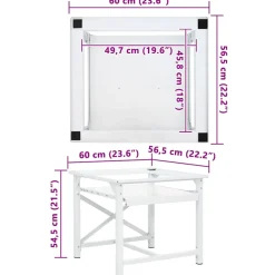 vidaXL Wasmachine pedestals Wit Staal