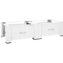 vidaXL Wasmachine pedestals Wit Staal