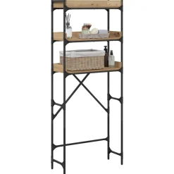 vidaXL Wasmachineplank Artisan Eiken 67 x 25 x 163 cm Bewerkt hout
