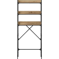 vidaXL Wasmachineplank Artisan Eiken 67 x 25 x 163 cm Bewerkt hout