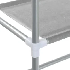 vidaXL Wasmachinerek 2-laags 69x28x143 cm ijzer grijs