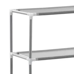 vidaXL Wasmachinerek 2-laags 69x28x143 cm ijzer grijs