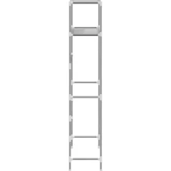 vidaXL Wasmachinerek 2-laags 69x28x143 cm ijzer grijs