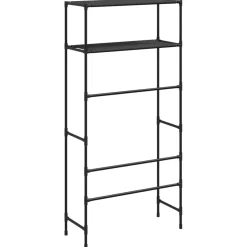 vidaXL Wasmachinerek 2-laags 69x28x143 cm ijzer zwart