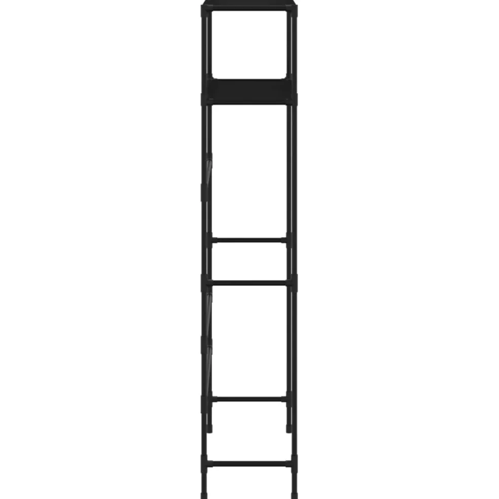 vidaXL Wasmachinerek 2-laags 69x28x143 cm ijzer zwart