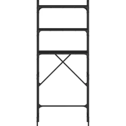 vidaXL Wasmachinerek 67x25x163 cm bewerkt hout zwart