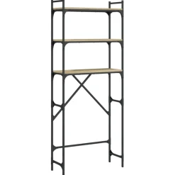 vidaXL Wasmachinerek 67x25x163 cm bewerkt hout sonoma eikenkleurig