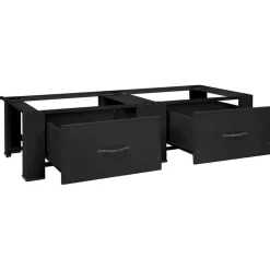 vidaXL Wasmachineverhoger 2 st Zwart 127 x 54,5 x 32,5 cm Staal