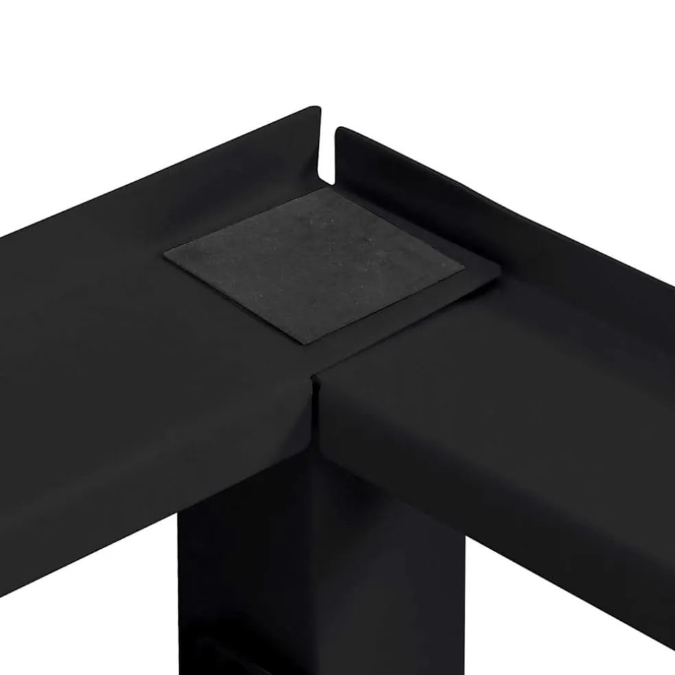 vidaXL Wasmachineverhoger 2 st Zwart 124,5 x 61,5 x 32,5 cm Staal