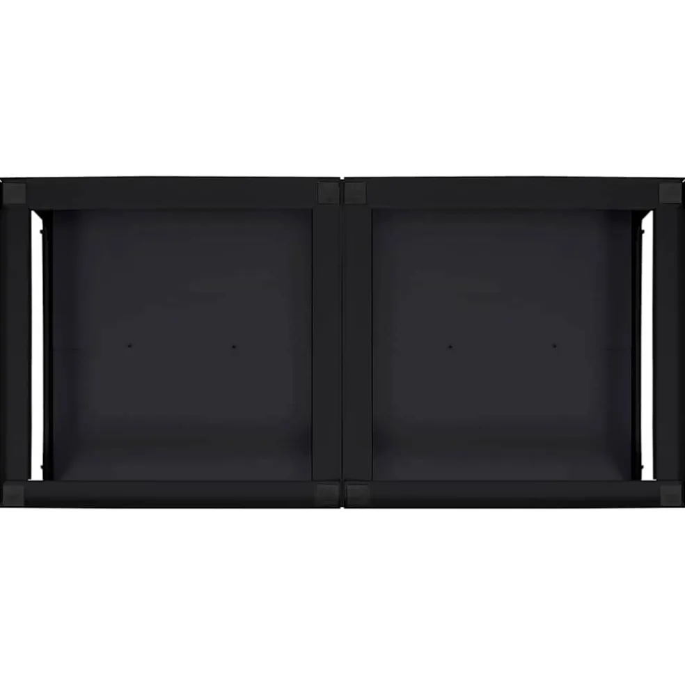 vidaXL Wasmachineverhoger 2 st Zwart 124,5 x 61,5 x 32,5 cm Staal