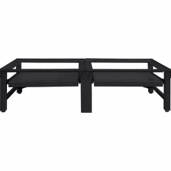 vidaXL Wasmachineverhoger 2 st Zwart 124,5 x 61,5 x 32,5 cm Staal