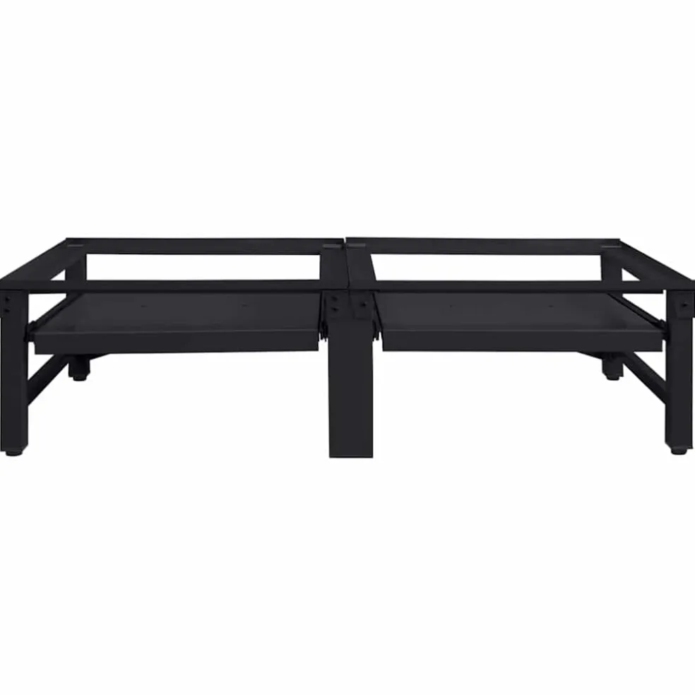 vidaXL Wasmachineverhoger 2 st Zwart 124,5 x 61,5 x 32,5 cm Staal