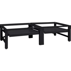 vidaXL Wasmachineverhoger 2 st Zwart 124,5 x 61,5 x 32,5 cm Staal