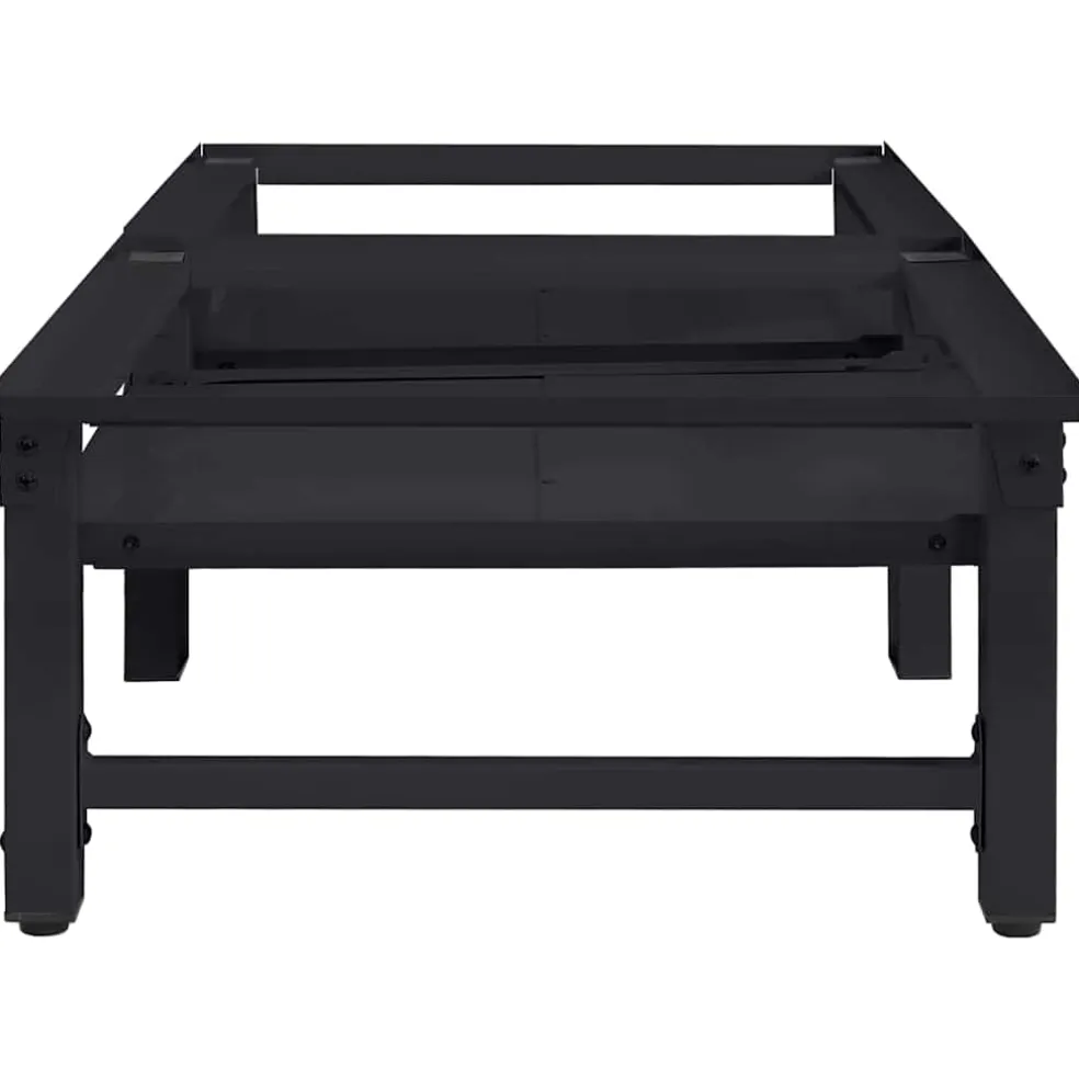 vidaXL Wasmachineverhoger 2 st Zwart 124,5 x 61,5 x 32,5 cm Staal