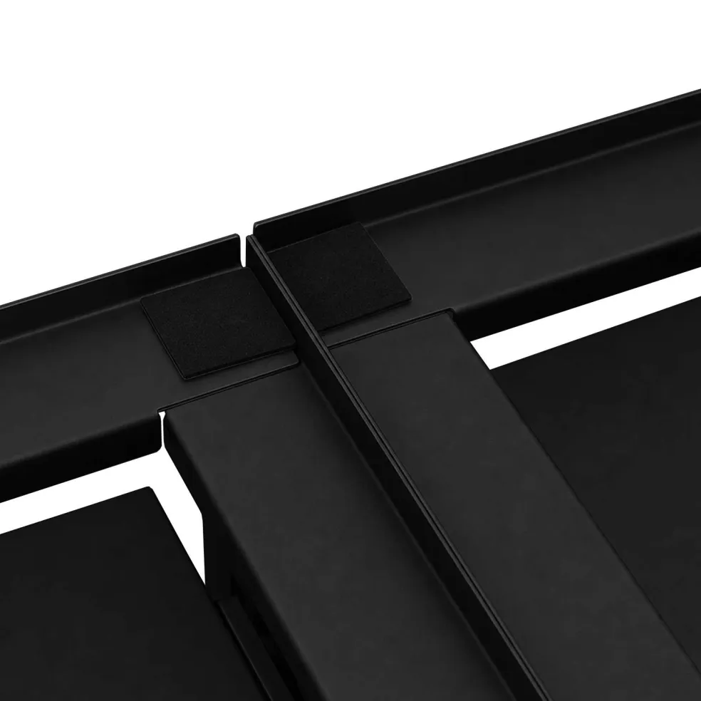 vidaXL Wasmachineverhoger 2 st Zwart 120 x 56 x 52 cm Staal