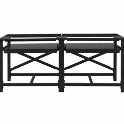 vidaXL Wasmachineverhoger 2 st Zwart 120 x 56 x 52 cm Staal