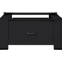 vidaXL Wasmachineverhoger Zwart 64 x 55 x 32,5 cm Staal