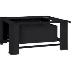 vidaXL Wasmachineverhoger Zwart 64 x 55 x 32,5 cm Staal