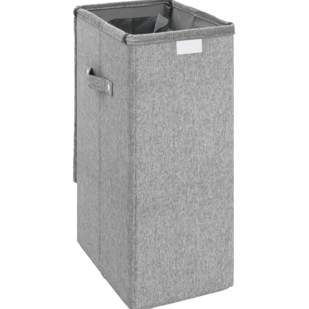 vidaXL Wasmand inklapbaar 26x34,5x59,5 cm kunstlinnen grijs