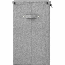 vidaXL Wasmand inklapbaar 26x34,5x59,5 cm kunstlinnen grijs