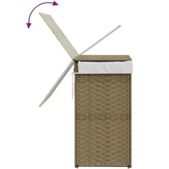 vidaXL Wasmand met deksel 46x33x60 cm poly rattan