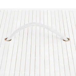 vidaXL Wasmand met 2 vakken 72 L bamboe wit